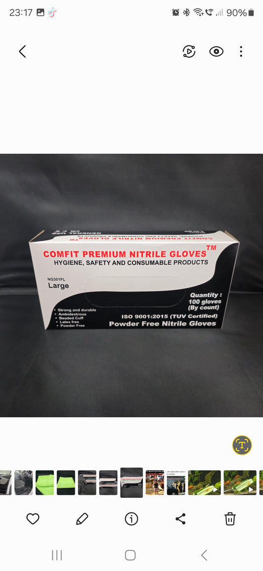Black Nitrile Gloves