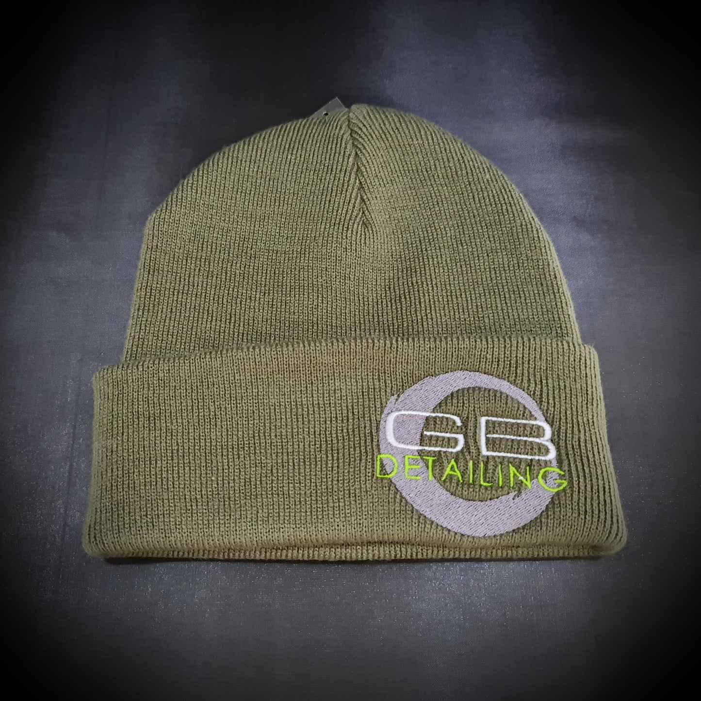 GB Detailing beanie hat khaki