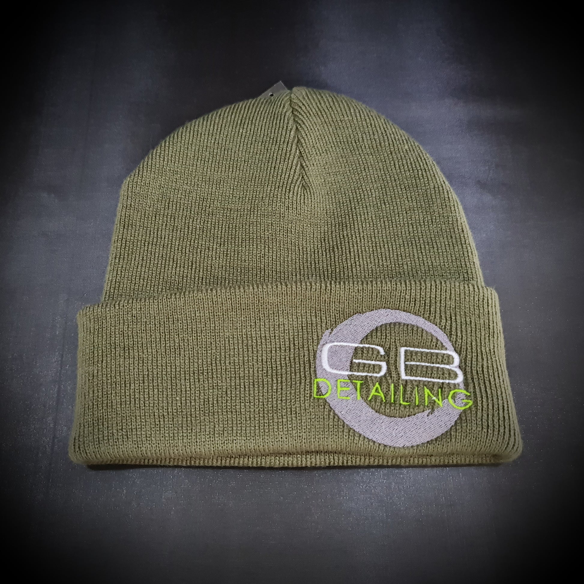 GB Detailing beanie hat khaki