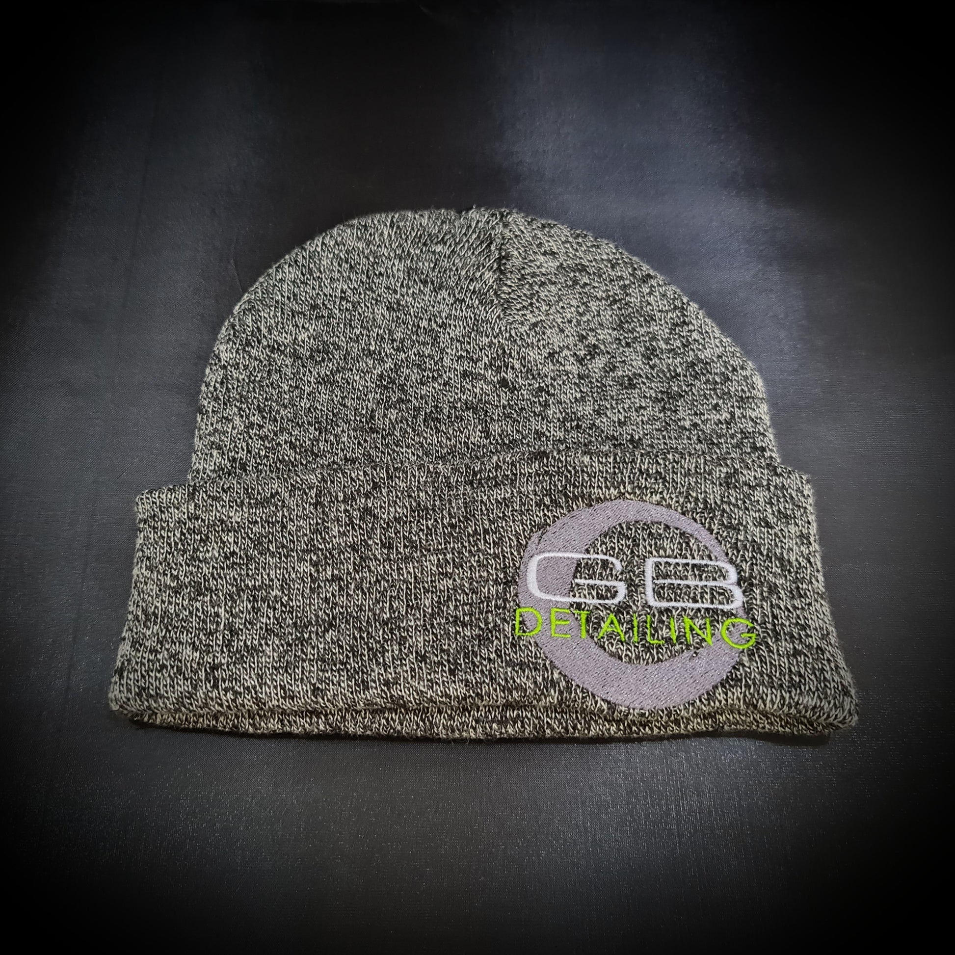 GB Detailing beanie hat charcoal mix