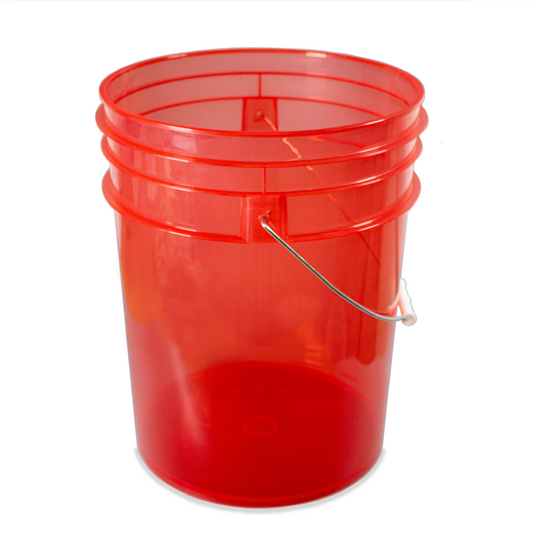 Grit Guard Wash Bucket - Clear Red