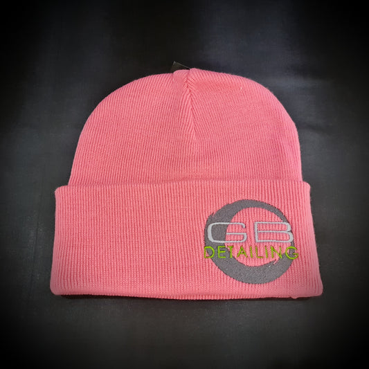 GB Detailing beanie hat pink