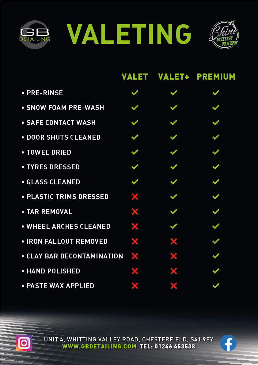 Valeting Service – GB Detailing